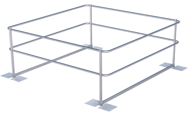 Valbeveiliging ABS Dome OnTop op een foliedak.