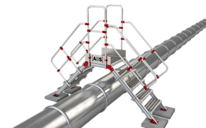 in de productie- of onderhoudshal - ABS Loopbrug biedt veilig oversteken van obstakels.