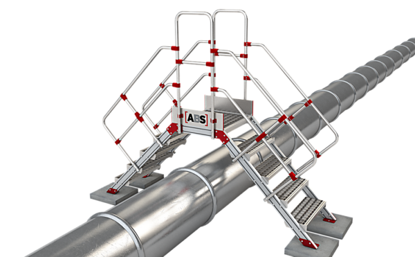 in de productie- of onderhoudshal - ABS Loopbrug biedt veilig oversteken van obstakels.