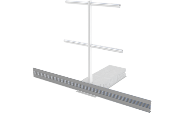 Optionele voetreling voor dakrandbeveiliging van ABS Safety.